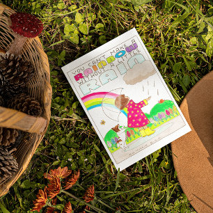 Je kunt geen regenboog Inspirerend Briefkaart make