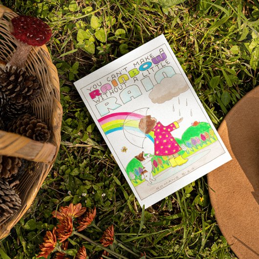 Je kunt geen regenboog Inspirerend Briefkaart make