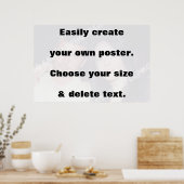 Je kunt gemakkelijk je creëer afdrukken. Verwijder Poster (Keuken)