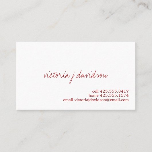 Je kunt gewoon bellen met je visitekaartje (Voorkant)