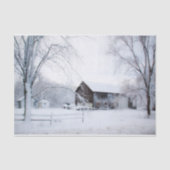 Je kunt gewoon de stilte horen - winterschuur tissuepapier (Voorkant)