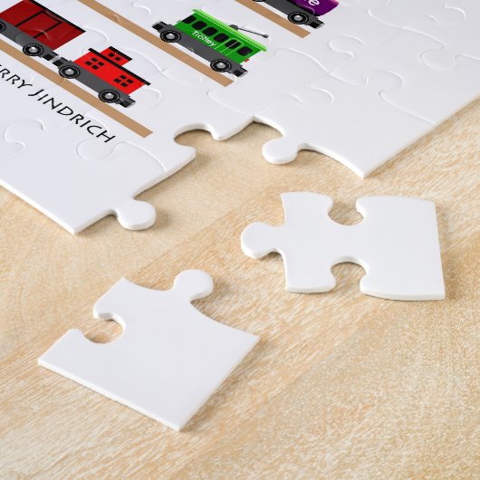 Je kunt gewoon niet te veel treinen hebben! legpuzzel (Zijkant)