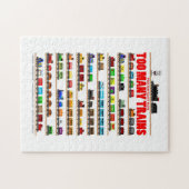 Je kunt gewoon niet te veel treinen hebben! legpuzzel (Horizontaal)