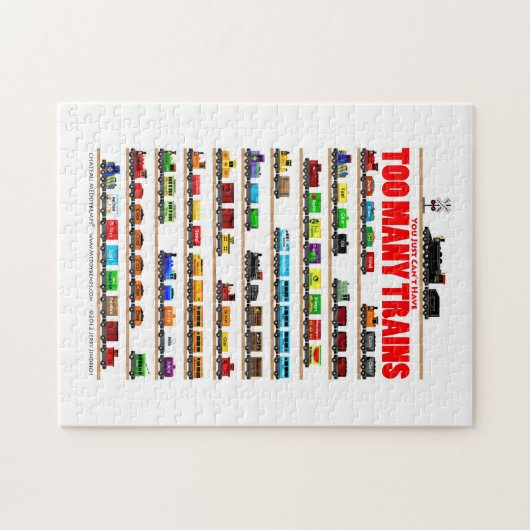 Je kunt gewoon niet te veel treinen hebben! legpuzzel (Horizontaal)