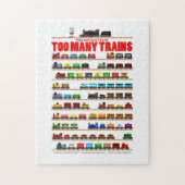 Je kunt gewoon niet te veel treinen hebben! legpuzzel (Verticaal)