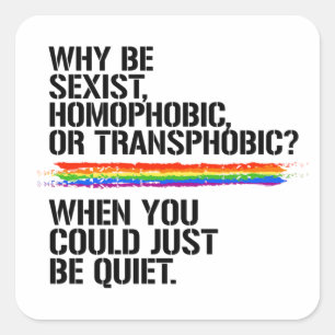 Je kunt gewoon rustig T-shirt zijn Vierkante Sticker