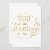 Je kunt harde dingen doen bedankkaart (Voorkant / Achterkant)