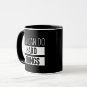 Je kunt harde dingen doen mok (Voorkant links)