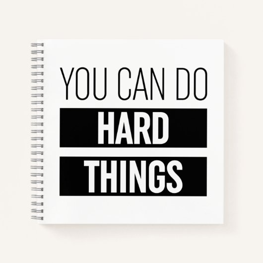 Je kunt harde dingen doen notitieboek (Voorkant)