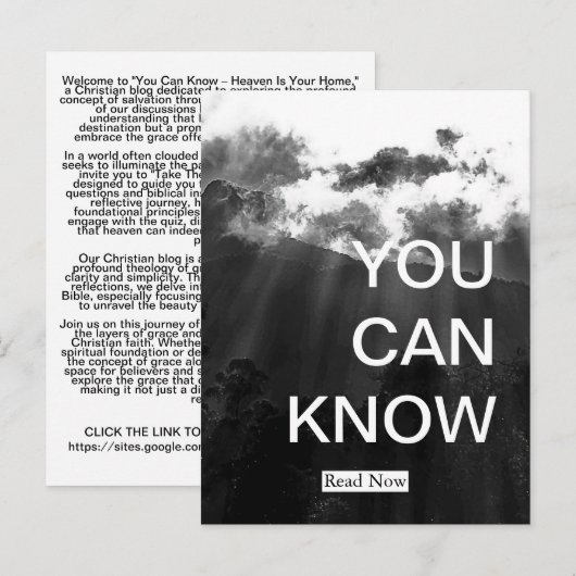 Je kunt Heaven Blog Briefkaart kennen (Voorkant / Achterkant)