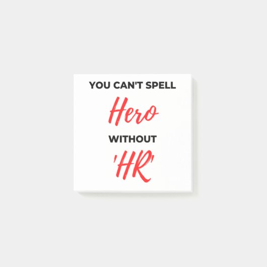 Je kunt Hero niet zonder 'HR' 2 Post-it® Notes (Voorkant)