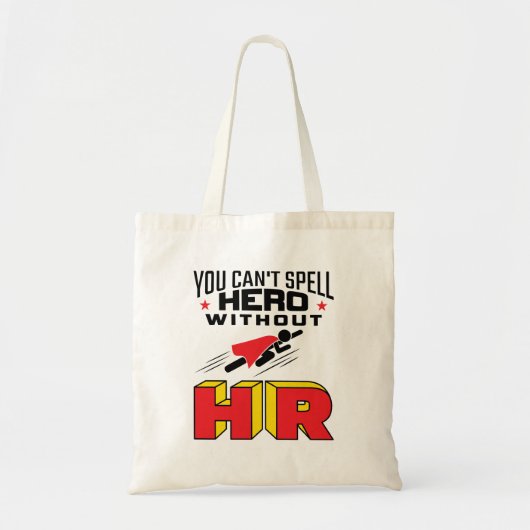 Je kunt Hero niet zonder HR bedekken Tote Bag (Voorkant)