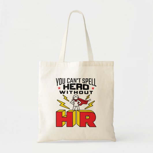 Je kunt Hero niet zonder personele middelen verspr Tote Bag (Voorkant)