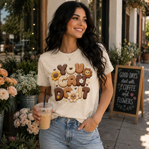 Je Kunt Het Aanmoedigingsbericht met Bloemen Tri-Blend Shirt