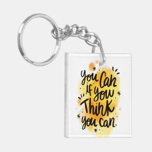 Je kunt het als je denkt dat je kunt sleutelhanger (Voorkant Links)
