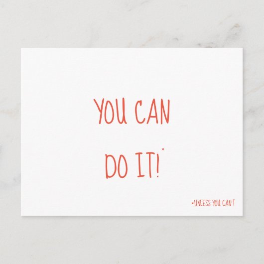 Je kunt het Briefkaart grappige motivatie doen (Voorkant)