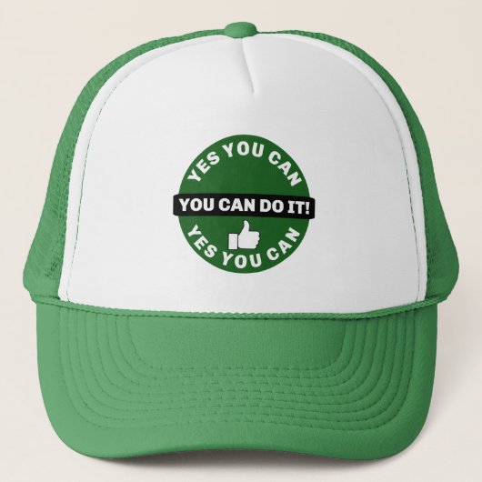 Je kunt het doen - 1/4 sleeve trucker pet (Voorkant)