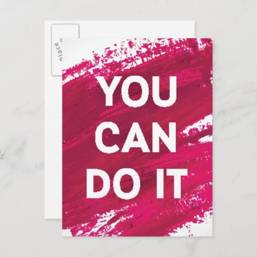 Je kunt het doen 3 briefkaart (Voorkant / Achterkant)