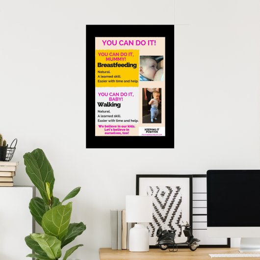 Je kunt het doen! Britse positieve borstvoeding Poster (Thuiskantoor)