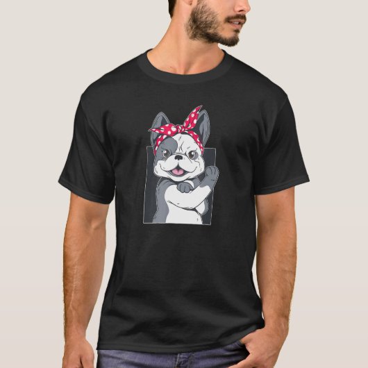 Je kunt het doen hond met hoofdband voor hond t-shirt (Voorkant)