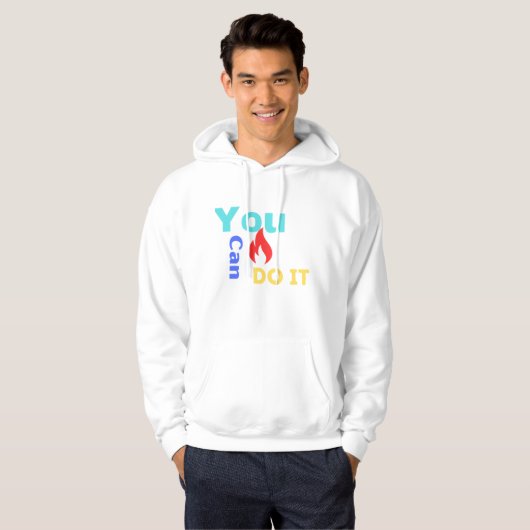 Je kunt het doen hoodie (Voorkant volledig)