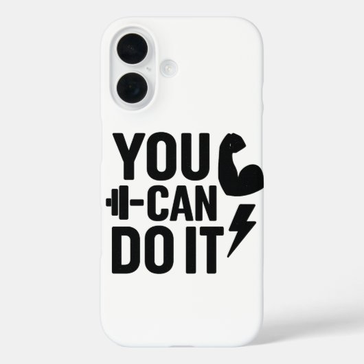 Je kunt het doen - Inspirerend sporttelefoonhoes Case-Mate iPhone Case (Achterkant)