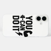 Je kunt het doen - Inspirerend sporttelefoonhoes Case-Mate iPhone Case (Achterkant (horizontaal))