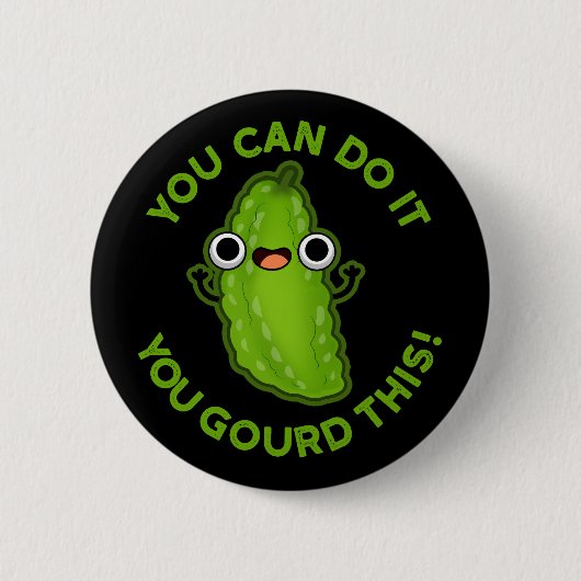 Je kunt het doen met deze grappige Veggie Pun. Ronde Button 5,7 Cm (Voorkant)