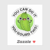 Je kunt het doen met deze grappige Veggie Pun. Sticker (Vel)