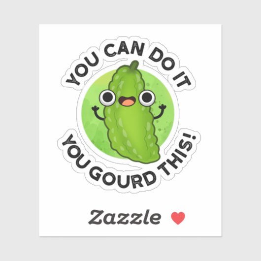 Je kunt het doen met deze grappige Veggie Pun. Sticker (Vel)