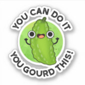 Je kunt het doen met deze grappige Veggie Pun. Sticker (Voorkant)