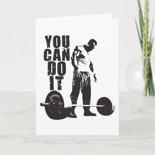 JE KUNT HET DOEN. Motivatie werkout met draagkrach Kaart (Voorkant)