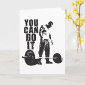 JE KUNT HET DOEN. Motivatie werkout met draagkrach Kaart (Gele Bloem)