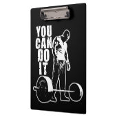 JE KUNT HET DOEN. Motivatie werkout met draagkrach Klembord (Links)
