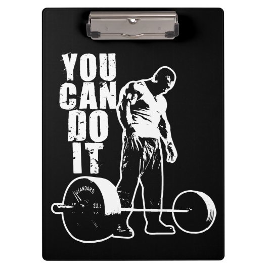 JE KUNT HET DOEN. Motivatie werkout met draagkrach Klembord (Voorkant)