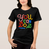 Je kunt het doen - Retro minimalistisch Tri-Blend  Shirt (Voorkant)