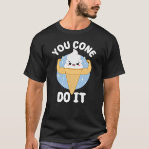 Je kunt het doen Schattige Kawaii eten woordspelin T-shirt