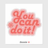 Je kunt het doen! sticker (Vel)