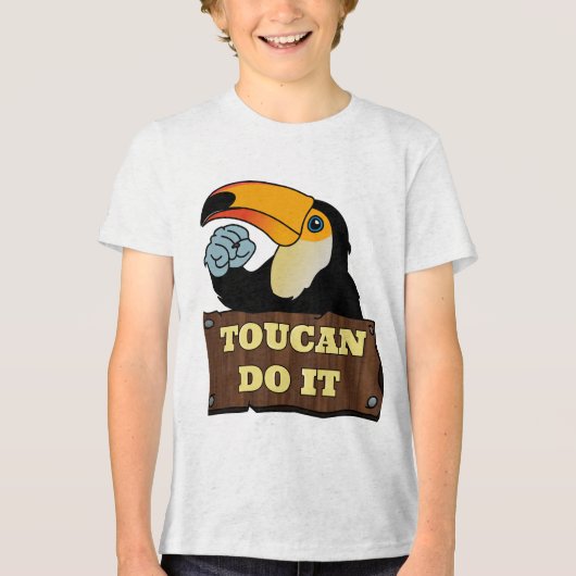 Je kunt het doen | Tri-Blend shirt (Voorkant)