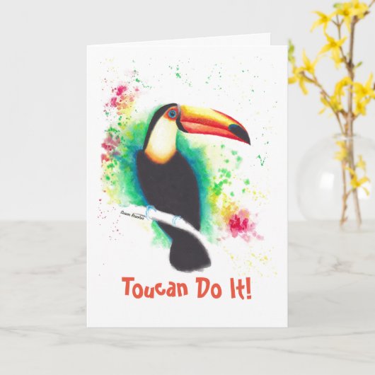 Je kunt het! Gegroet Kaart (Gele Bloem)