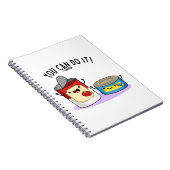 Je Kunt Het Grappig Blikvoedsel Woordspeling Notitieboek (Rechterzijde)