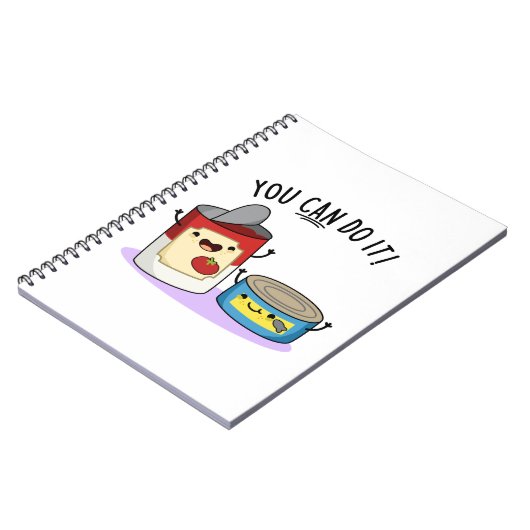 Je Kunt Het Grappig Blikvoedsel Woordspeling Notitieboek (Linkerzijde)