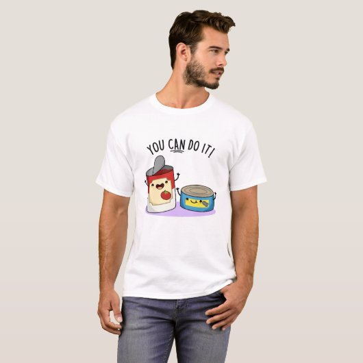 Je kunt het grappig doen met conserven t-shirt (Voorkant volledig)