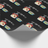 Je kunt het grappig doen met voedsel dat donker is cadeaupapier (Hoek)