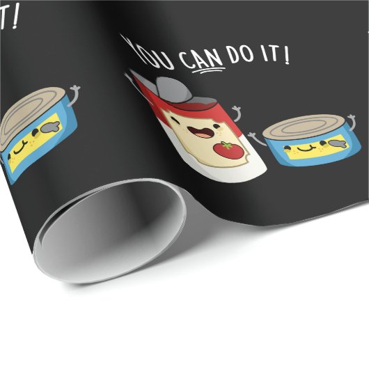 Je kunt het grappig doen met voedsel dat donker is cadeaupapier (Rol Hoek)