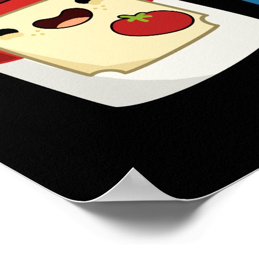 Je kunt het grappig doen met voedsel dat donker is poster (Hoek)