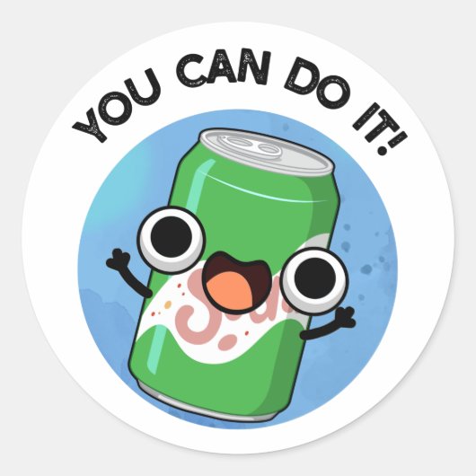Je kunt het grappige Soda Pop doen Ronde Sticker (Voorkant)
