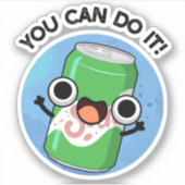 Je kunt het grappige Soda Pop doen Sticker (Voorkant)