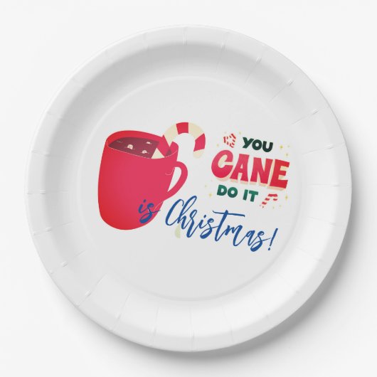 je kunt het in kerst doen papieren bordje (Voorkant)