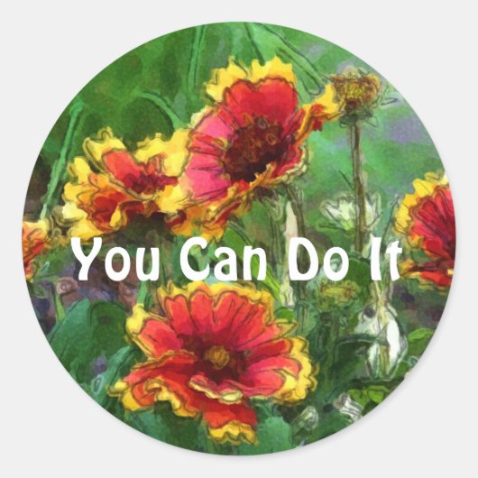 Je kunt het Inspirerend doen Ronde Sticker (Voorkant)